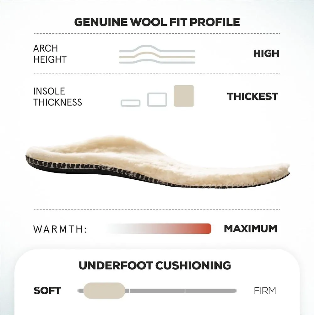 ABEO Genuine Wool Orthotic Metatarsal Insoles | Boot Insoles for Women | Winter Warm Orthotic Insoles | Cozy Fall Insoles Tan 8
