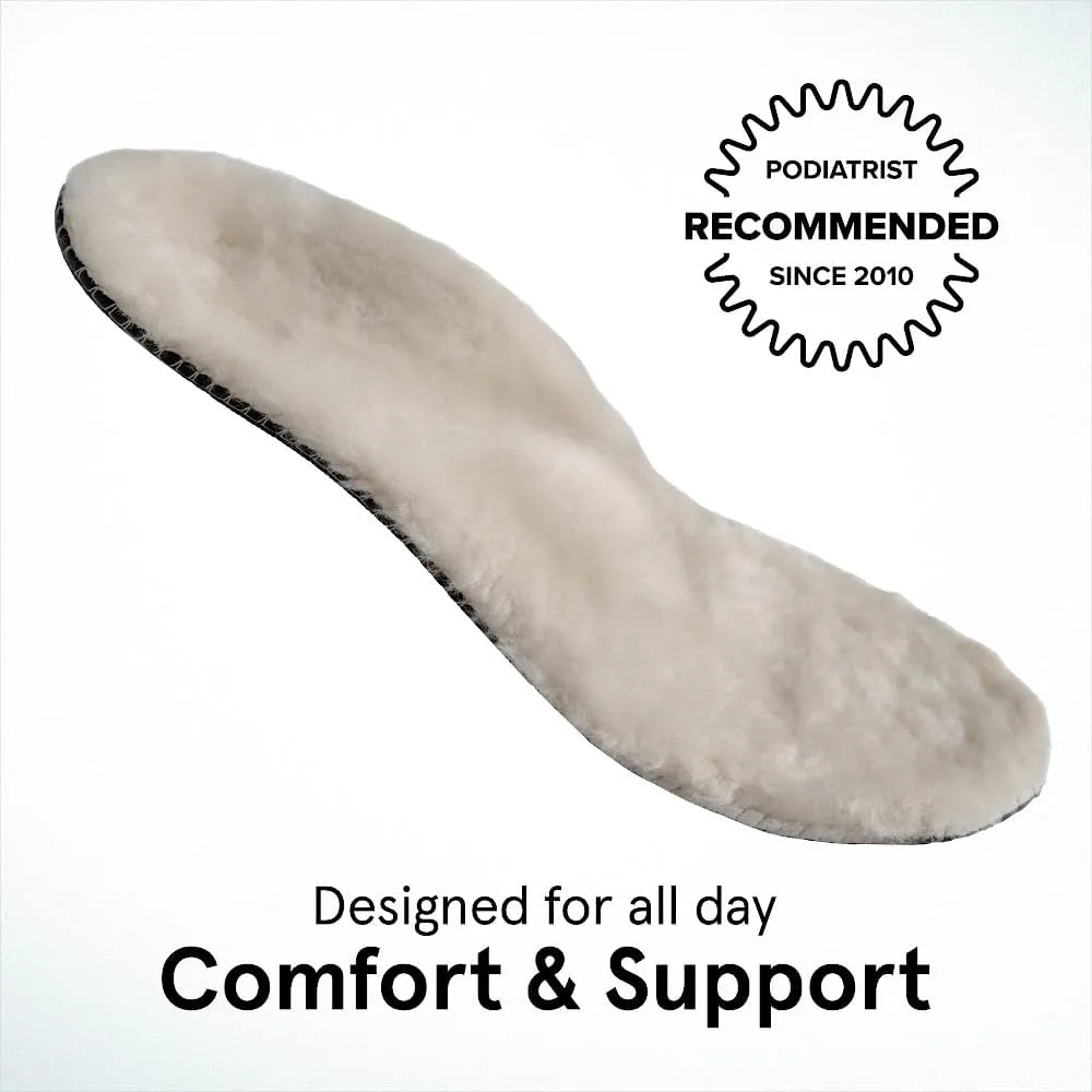 ABEO Genuine Wool Orthotic Metatarsal Insoles | Boot Insoles for Women | Winter Warm Orthotic Insoles | Cozy Fall Insoles Tan 8