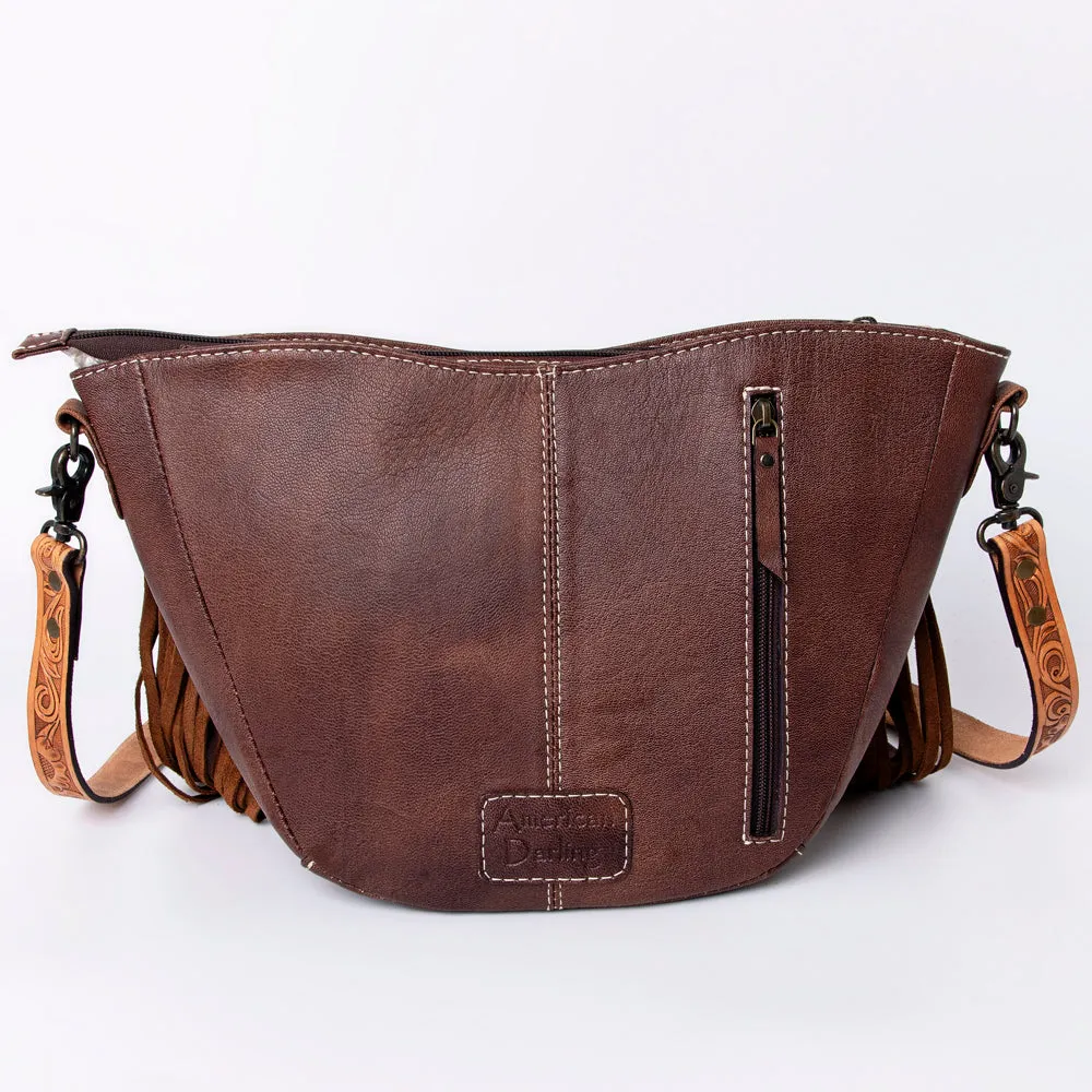ADBG1063 American Darling Large Crossbody Hand Tooled Genuine Leather women bag western handbag purse