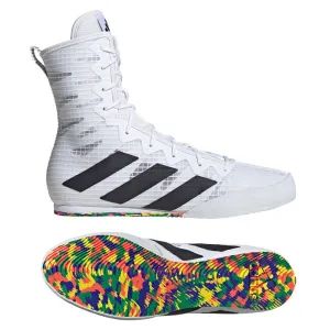 ADIDAS BOX HOG 4 BOXING BOOTS WHITE/BLACK/WHITE