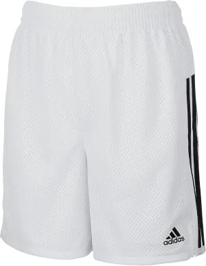 adidas Girls' 5" Mesh Athletic Gym Basketball Shorts, White
