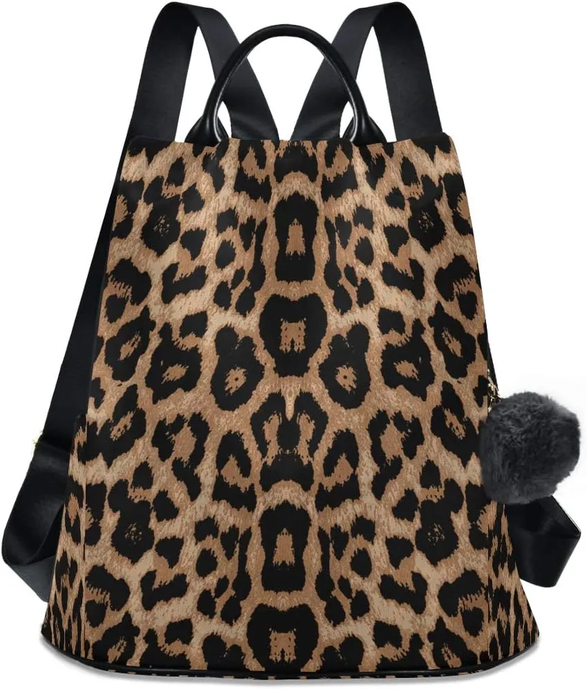 ALAZA Cheeteh Leopard Print Animal Backpack Purse for Women Anti Theft Fashion Back Pack Shoulder Bag