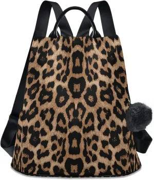 ALAZA Cheeteh Leopard Print Animal Backpack Purse for Women Anti Theft Fashion Back Pack Shoulder Bag