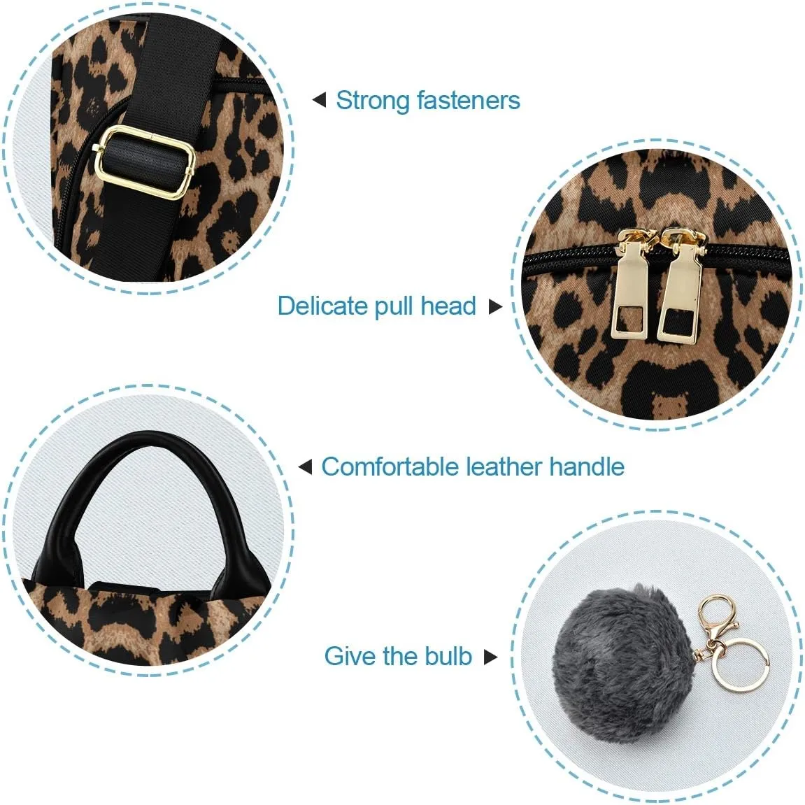 ALAZA Cheeteh Leopard Print Animal Backpack Purse for Women Anti Theft Fashion Back Pack Shoulder Bag