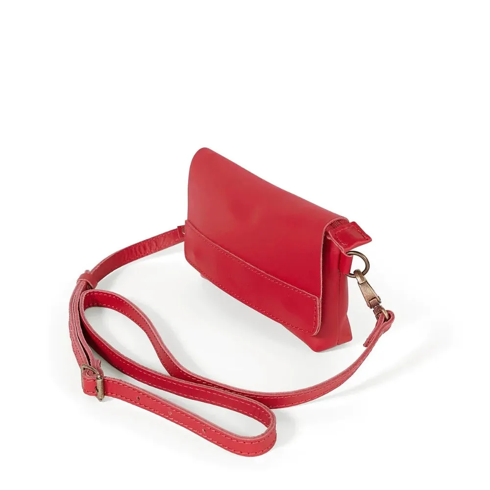 Alfi Micro Leather Bittersweet Red Crossbody