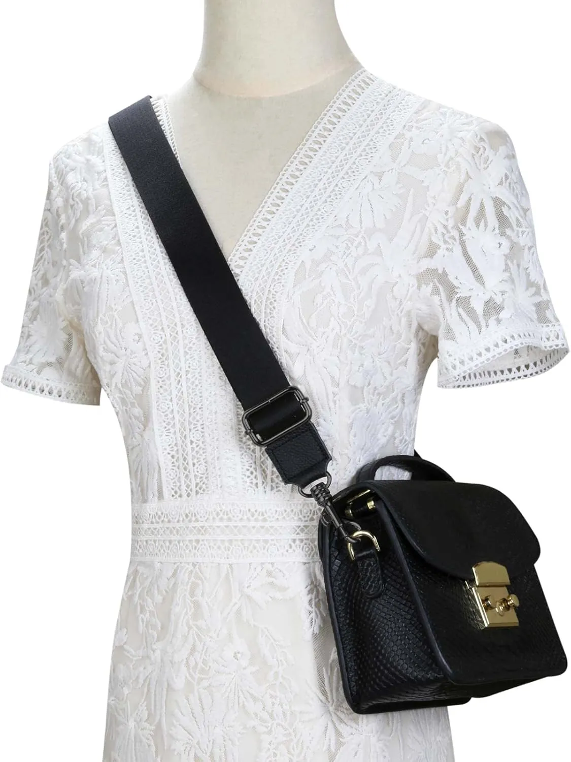 Allzedream Thick Purse Strap Wide Adjustable Replacement Crossbody Bag Handbag Leather Ends