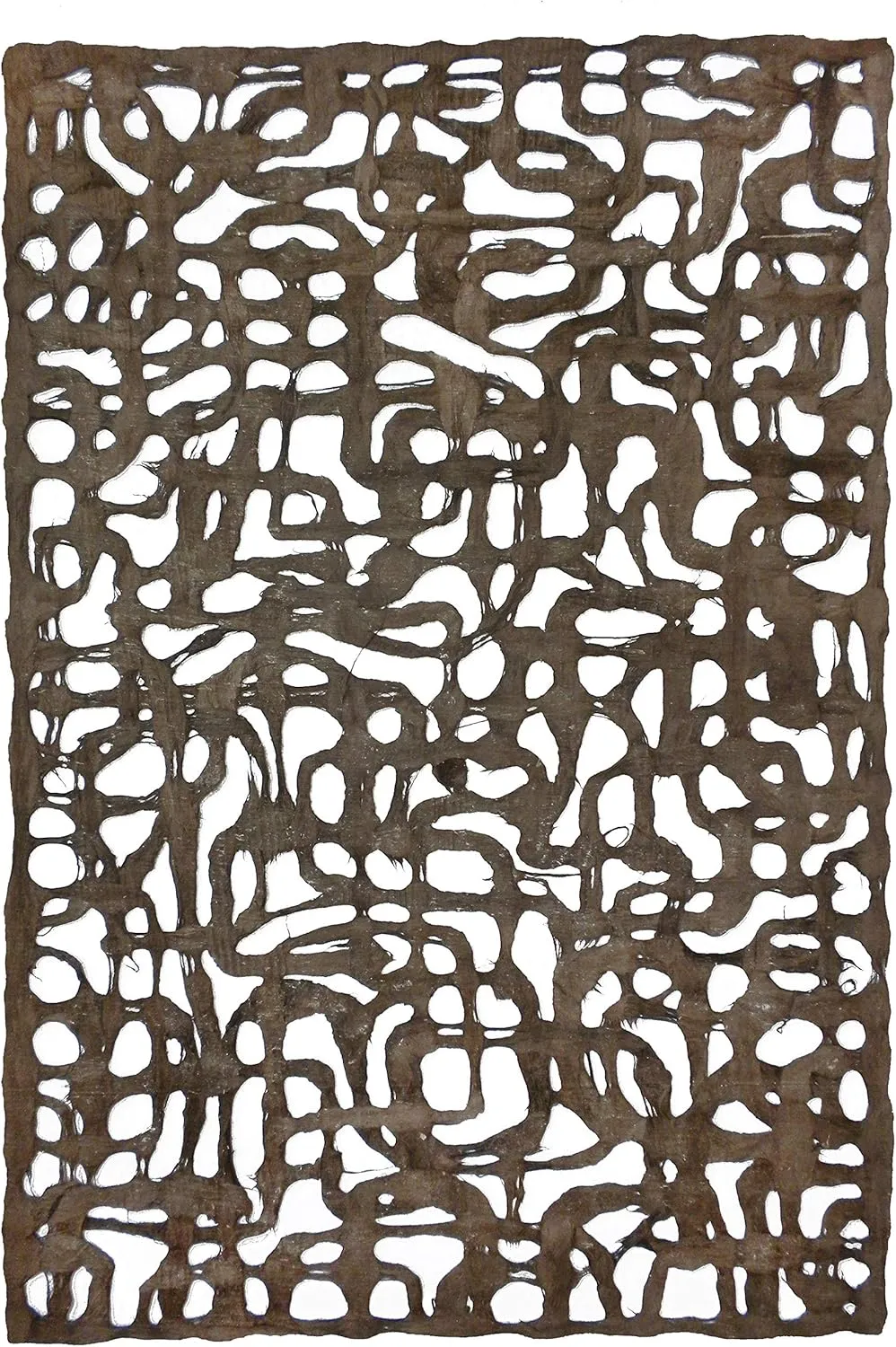 Amate Bark Paper from Mexico- Metro Steel Cafe 15.5x23 Inch Sheet