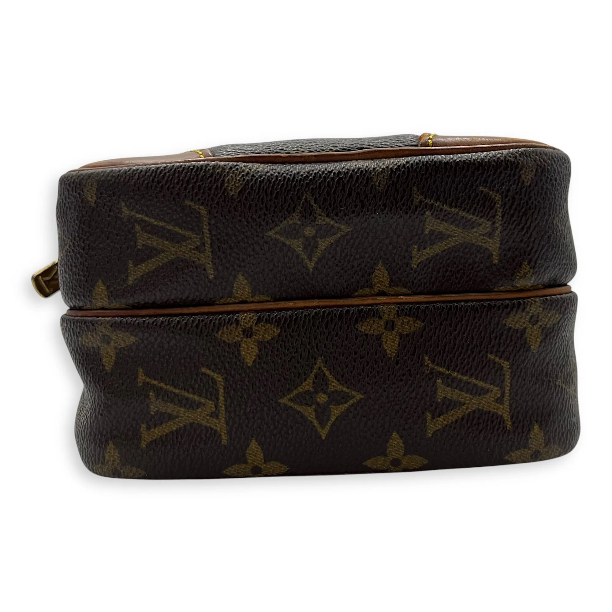 Amazon Crossbody Bag Brown in Monogram Coated Canvas, Gold hardware