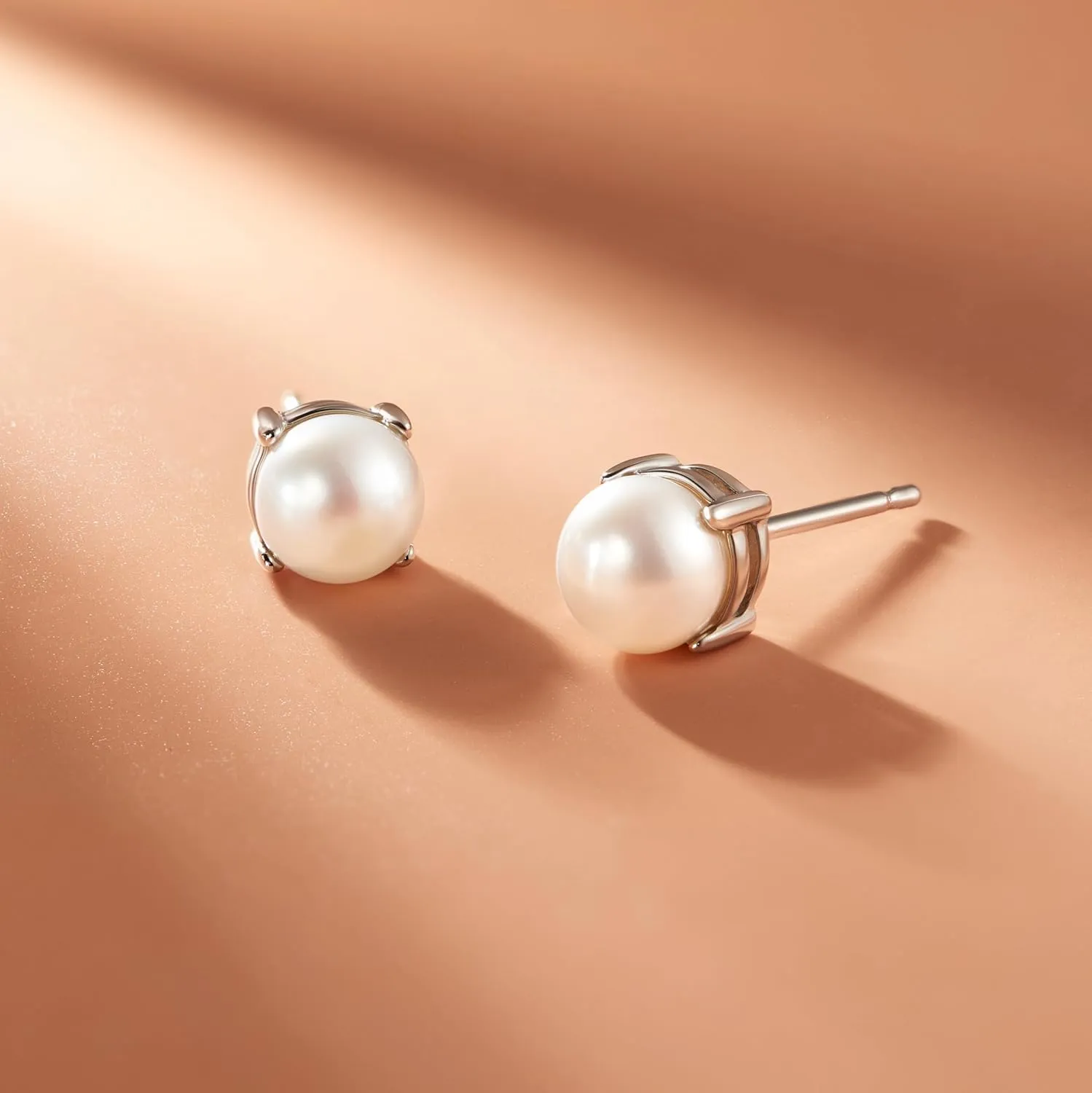Amazon Essentials Sterling Silver Round Birthstone Stud Earrings (previously Amazon Collection)