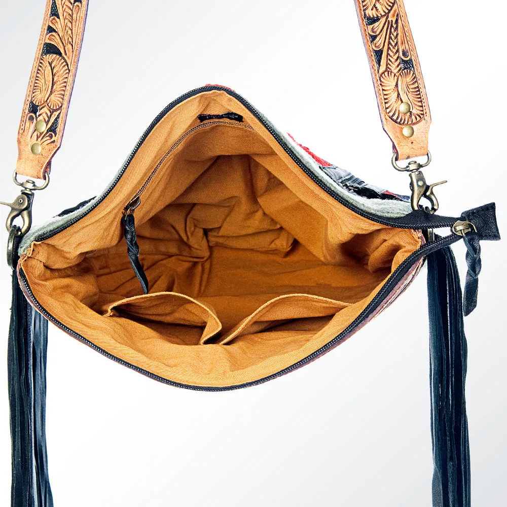 American Darling ADBGZ252 Signature Crossbody Hand Tooled Saddle Blanket Genuine Leather Women Bag Western Handbag Purse