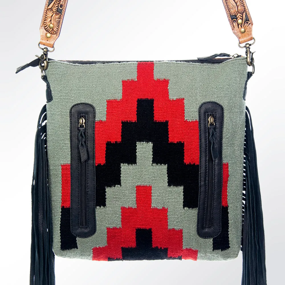American Darling ADBGZ252 Signature Crossbody Hand Tooled Saddle Blanket Genuine Leather Women Bag Western Handbag Purse
