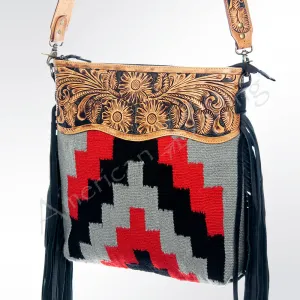 American Darling ADBGZ252 Signature Crossbody Hand Tooled Saddle Blanket Genuine Leather Women Bag Western Handbag Purse