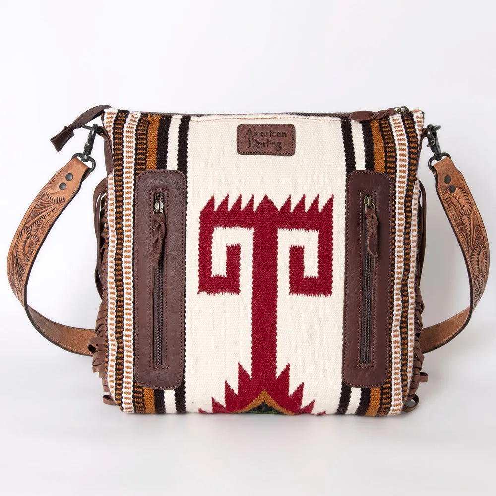 American Darling ADBGZ710 Crossbody Hand Tooled Saddle Blanket Genuine Leather Women Bag Western Handbag Purse