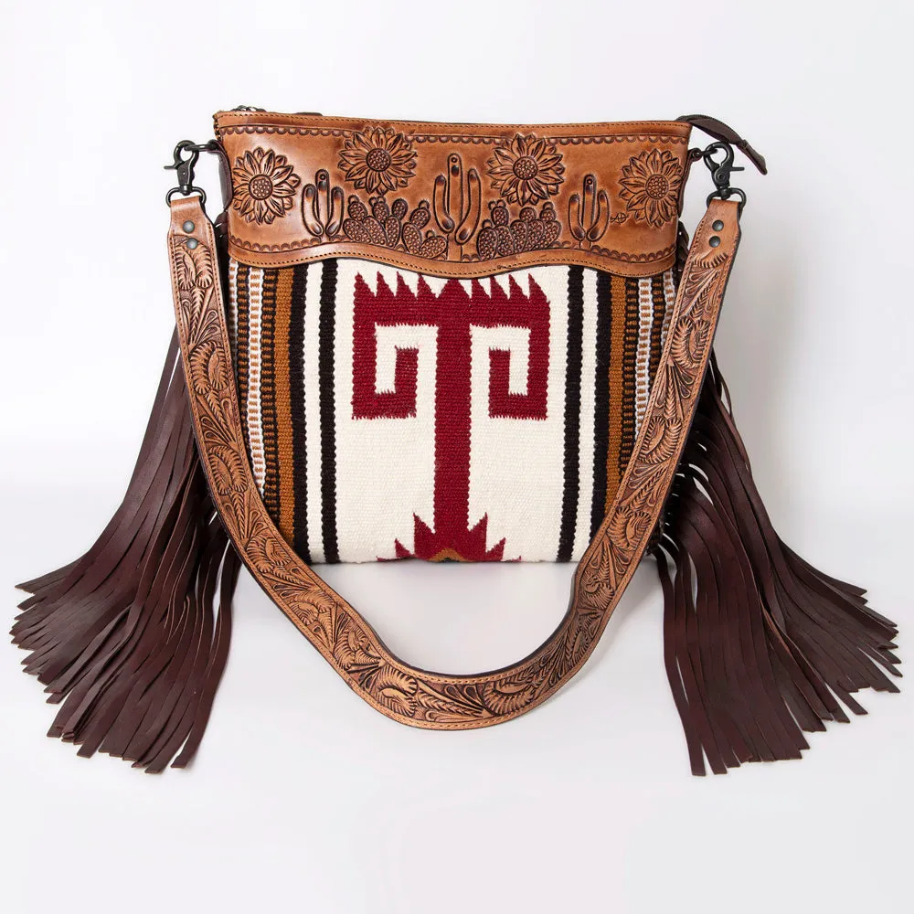 American Darling ADBGZ710 Crossbody Hand Tooled Saddle Blanket Genuine Leather Women Bag Western Handbag Purse
