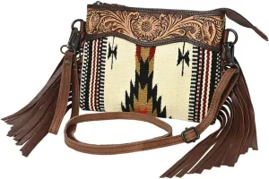 American Darling Cross Body Hand Tooled Saddle Blanket Genuine Leather Women Bag Western Handbag Purse