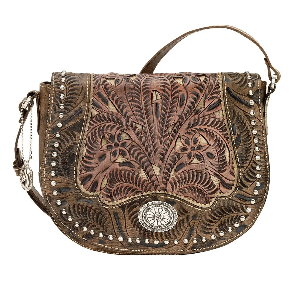 AMERICAN WEST Rosewood Saddle Flap Crossbody Bag