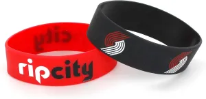 Aminco NBA Portland Trail Blazers Wide Bracelet, 2-Pack