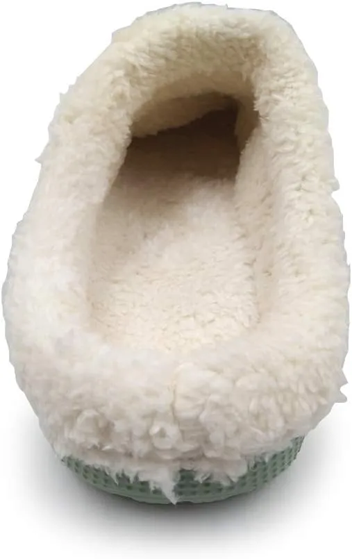 Amoji Fur Lined Clogs Fleece Garden Slippers House Home Winter Clogs Shoes
