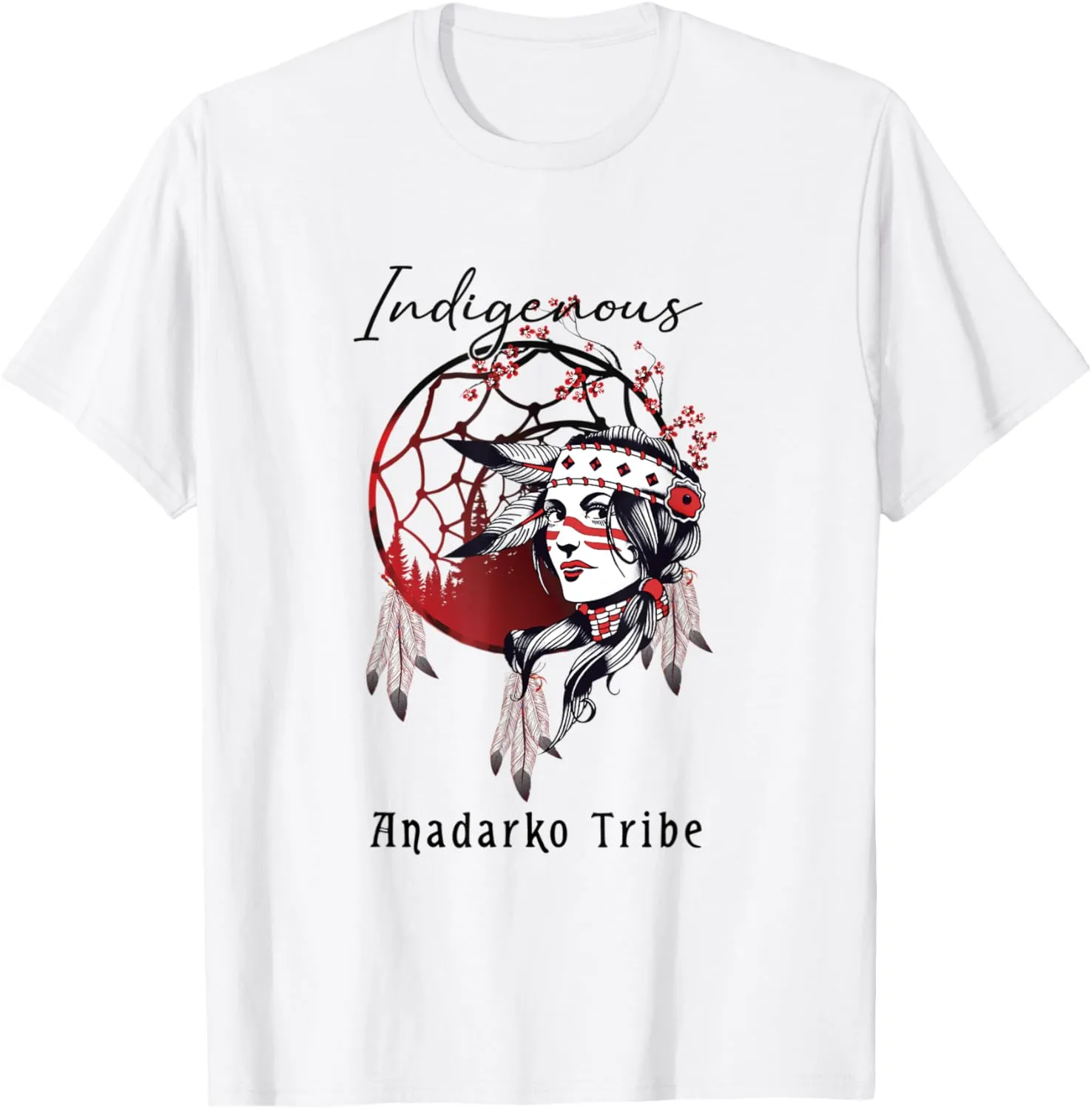 Anadarko Native American Indian Proud Girl Dreamcatcher T-Shirt