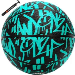 AND1 Fantom Graffiti Rubber Basketball - Streetball for Indoor and Outdoor Use, Deep Channel Construction and Durability