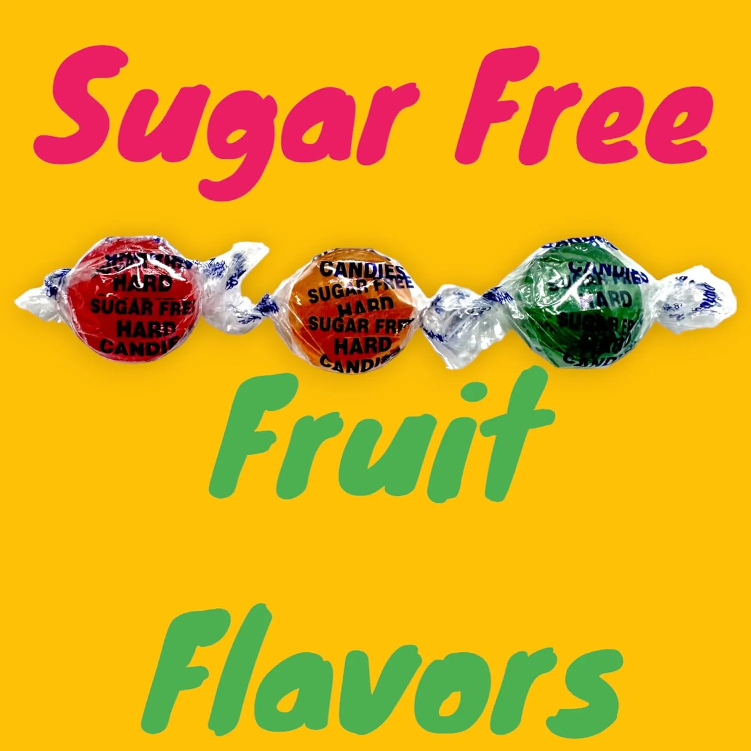 Arcor Sugar Free Assorted Fruit Flavors Gourmet Hard Candy-Keto Friendly- Premium Quality 1.5 lbs, Delicious Taste Individually Wrapped Fruit Flavors Hard Candy-Ideal Diabetic & Gluten Free(24 oz)