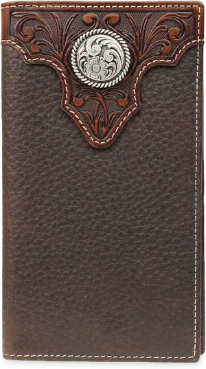 ARIAT WALLET ARIAT Men's Triangle Top Rodeo, Brown, One Size