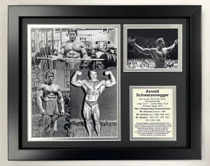 Arnold Schwarzenegger | Iconic Bodybuilder | 12"x15" Framed Photo Collage