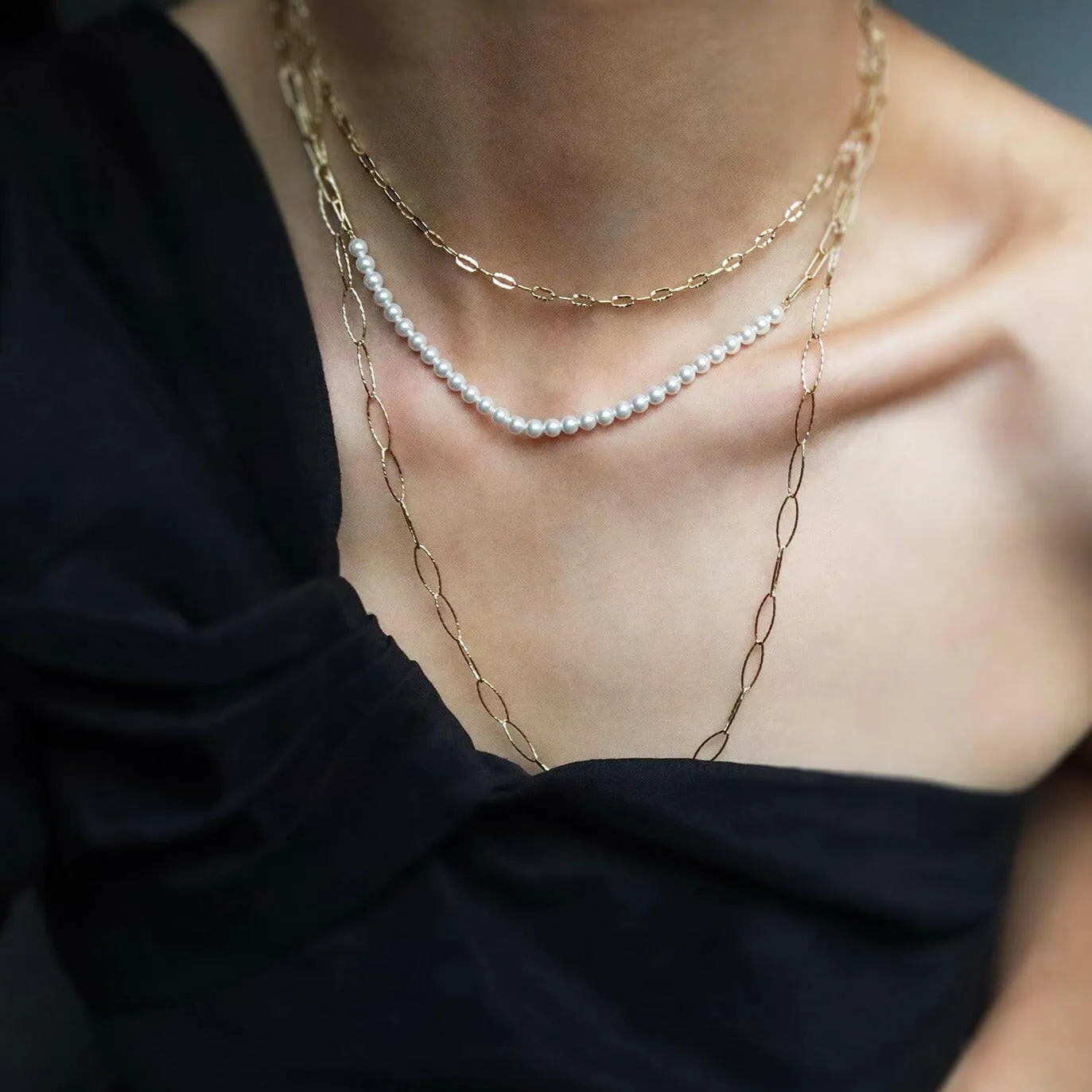 Audrey Pearl Chain Necklace