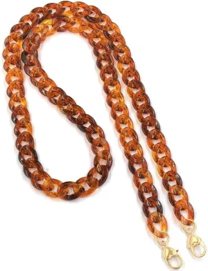 Aumey Clear White Black Brown Acrylic Chain Clutch Purse Strap Handles Bag Handbag Purse Replacement Chains 40 Inches