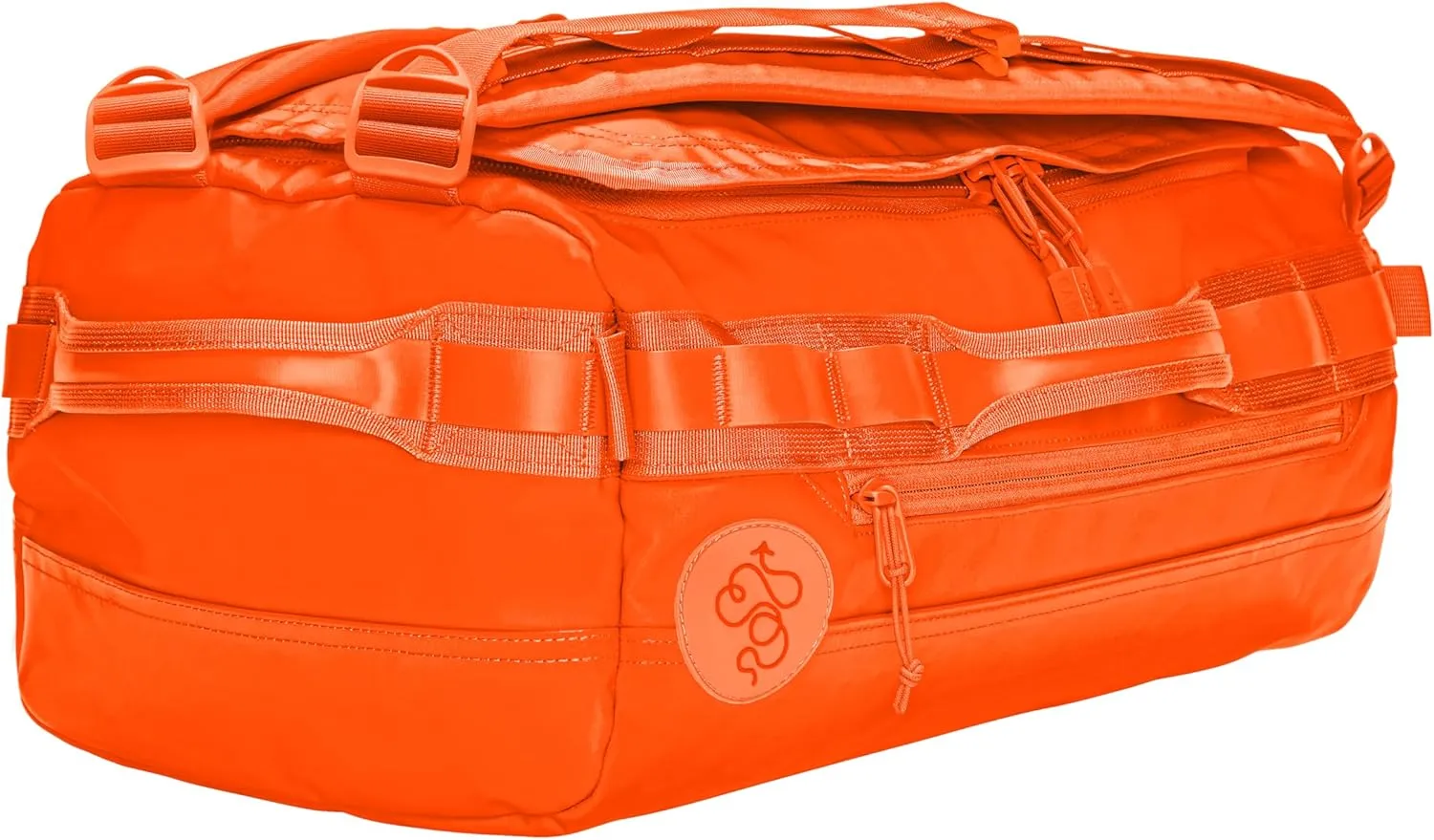 Baboon to the Moon Mini Duffle Bag – Small Gym Bag, Travel Duffel Bags for Women and Men, Duffle Bag for Travel, Backpack, Overnight Bag (Orange)