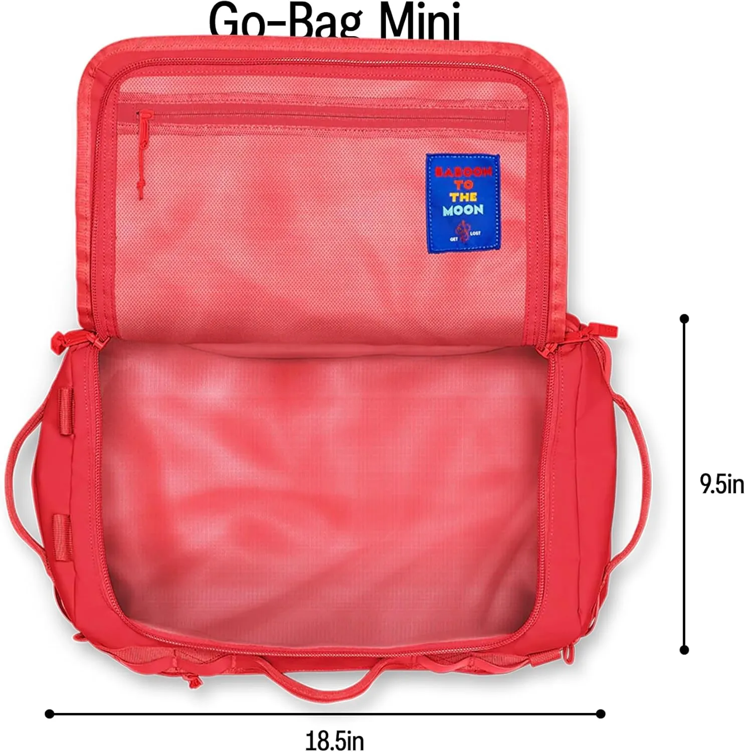 Baboon to the Moon Mini Duffle Bag – Small Gym Bag, Travel Duffel Bags for Women and Men, Duffle Bag for Travel, Backpack, Overnight Bag (Orange)