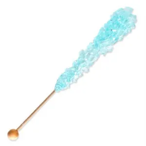 Baby Blue Rock Candy Sticks Cotton Candy - 10 Count