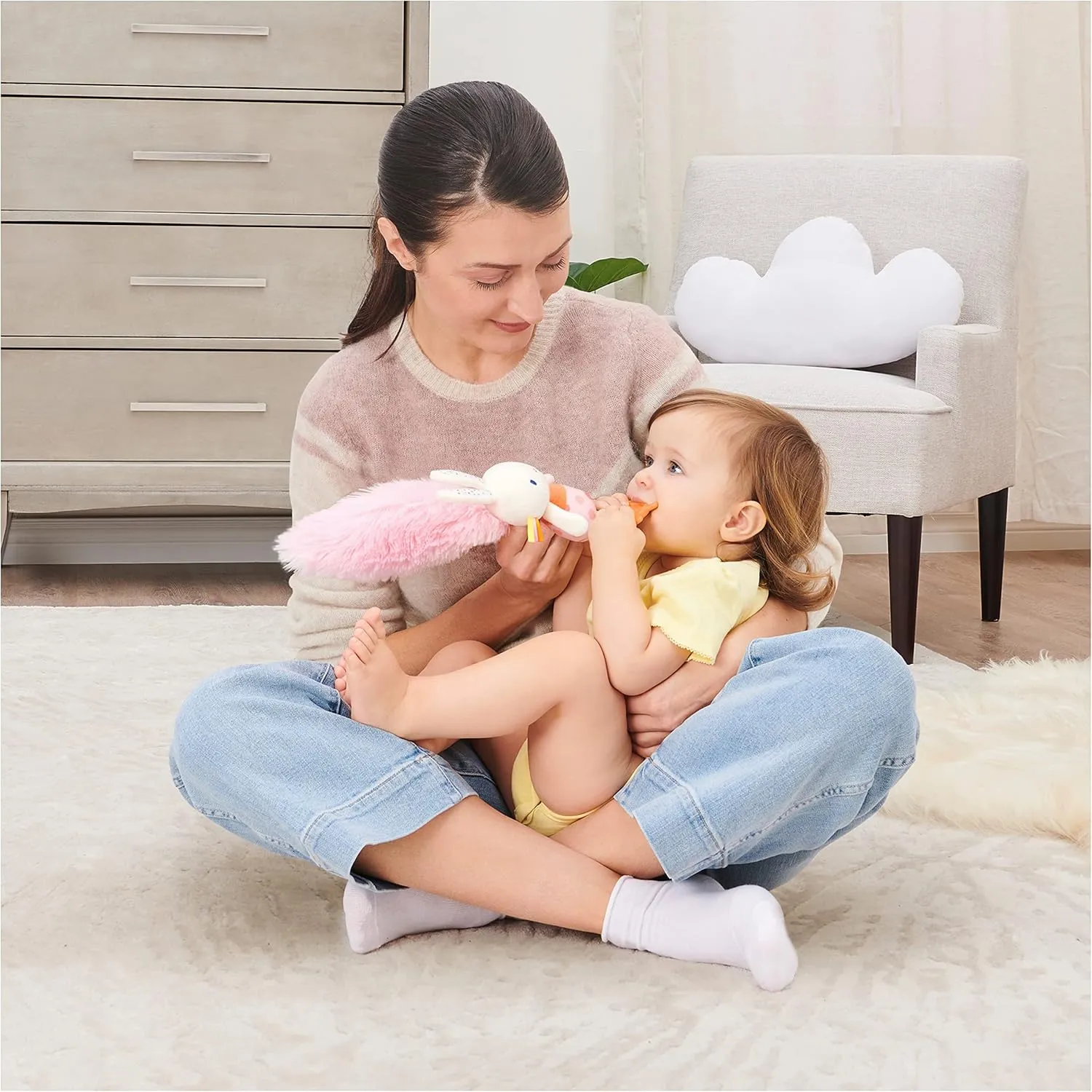 Baby GUND Tinkle Crinkle Collection The Play Together Toy Bunny Stuffed Animal Sensory Plush, 12"