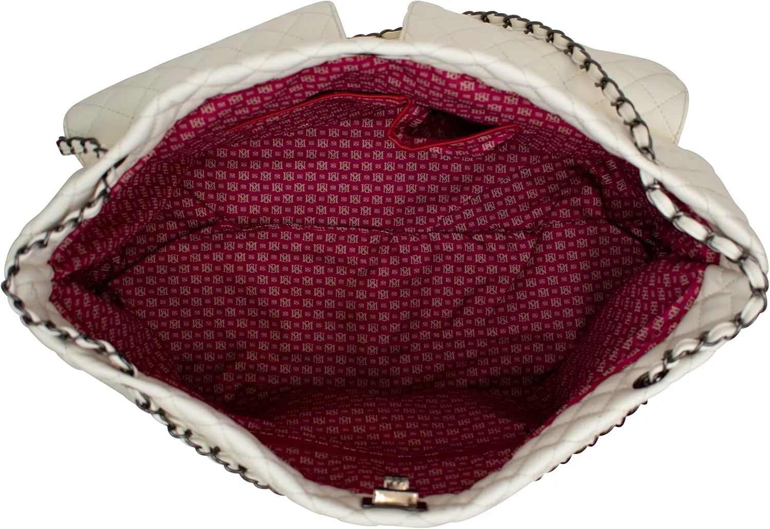 Badgley Mischka Diana Quilted Vegan Leather Tote Weekender Travel Bag