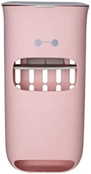 Bag Accept Box Hanging Type Plastic Bag Extract Type Arrangement Box Refrigerator Pendant Disposable Bag Accept Box 158g - (Size: 26 x13.6 x9.5cm, Color: Light pink)