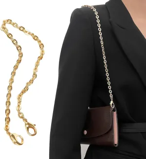 Bag Chain Strap for Handbag Replacement,Gold Purse Chain Accessories Shoulder Straps Crossbody, Wallet Chain with Metal Buckles(Style-1-40CM)
