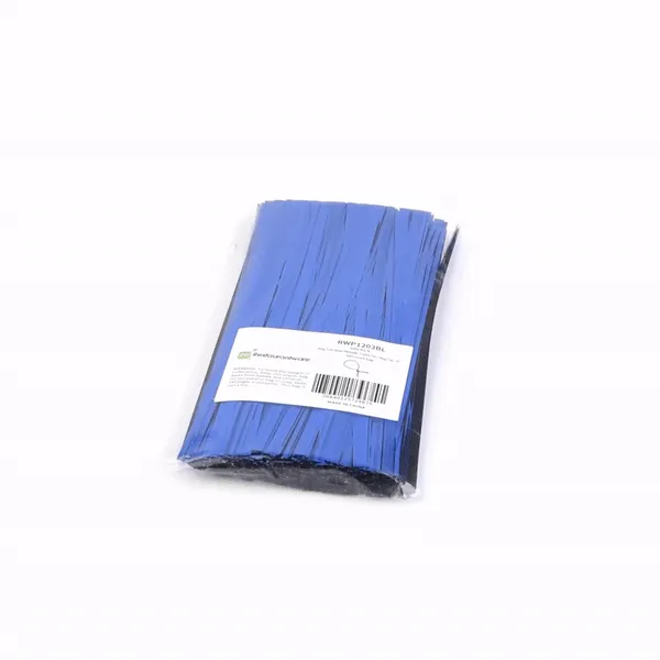 Bag Tek Blue Metallic Twist Tie / Bag Tie - 6" - 500 count box