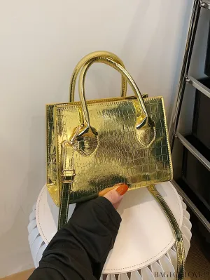 BagForLove - Stylish Crocodile Pattern PU Square Bag - Perfect for Summer