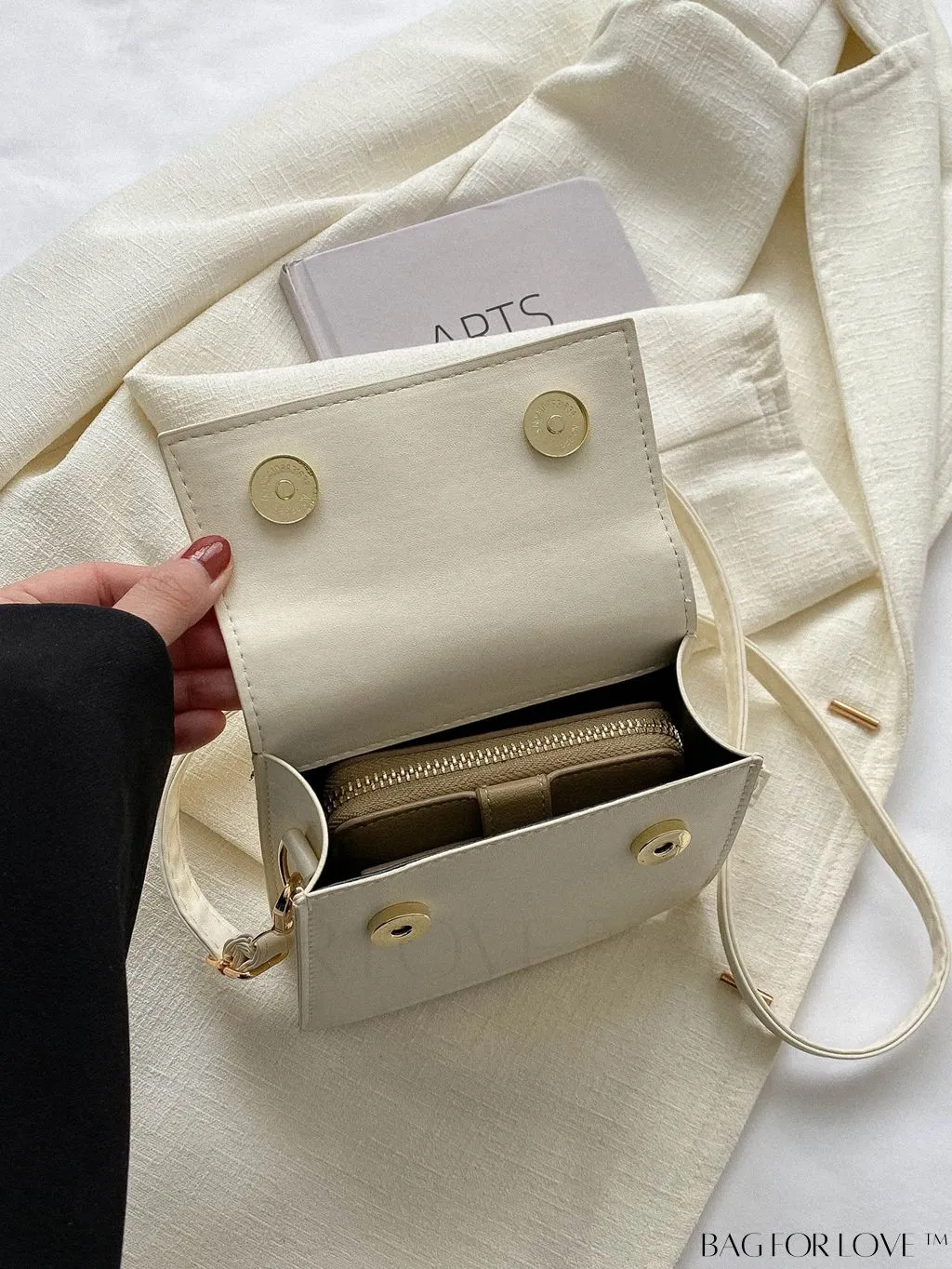 BagForLove - Stylish Mini Flip-over Square Bag with Butterfly Detail - New Arrival for Women