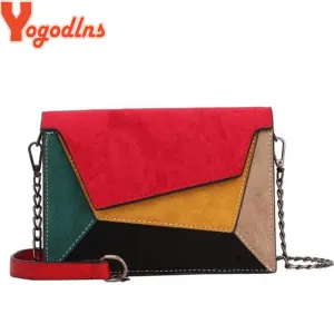 Bags Real-time Strap Yogodlns Messenger Bag Bag Patchwork Retro criss-cross Women Flap Small Chain Budget-conscious Crossbody Matte for Bags Lady Shoulder