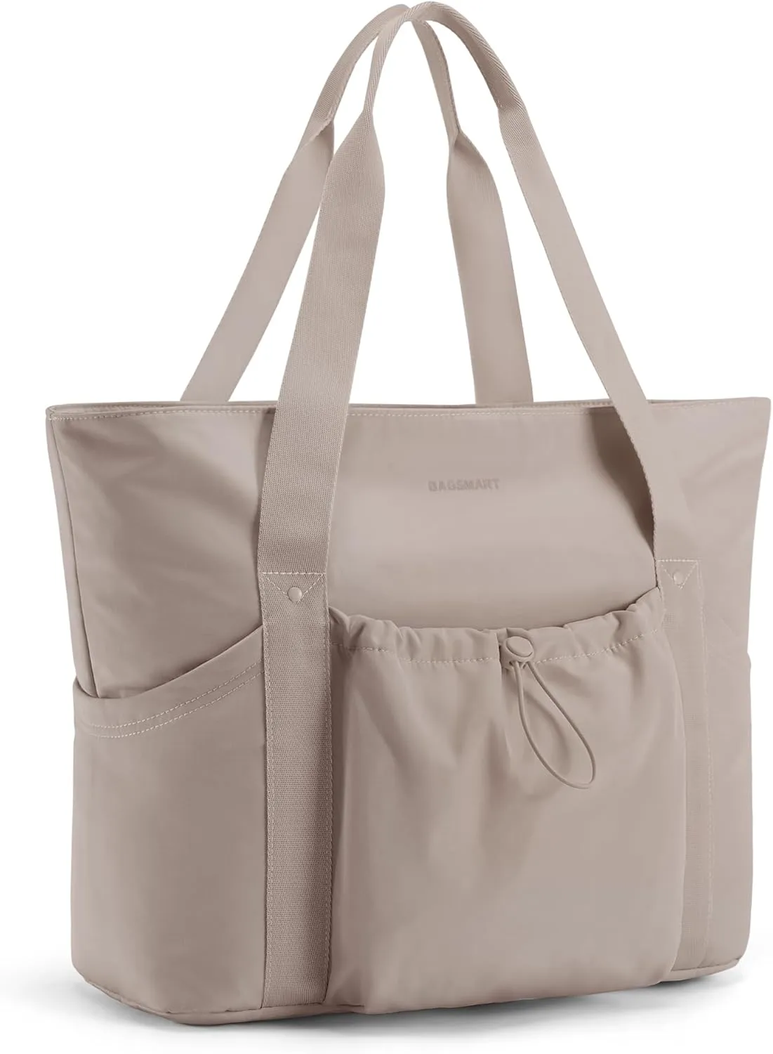 BAGSMART Tote Bag for Women, Tote Shoulder Bag with Laptop Compartment and Zipper Handbag for Travel, Work