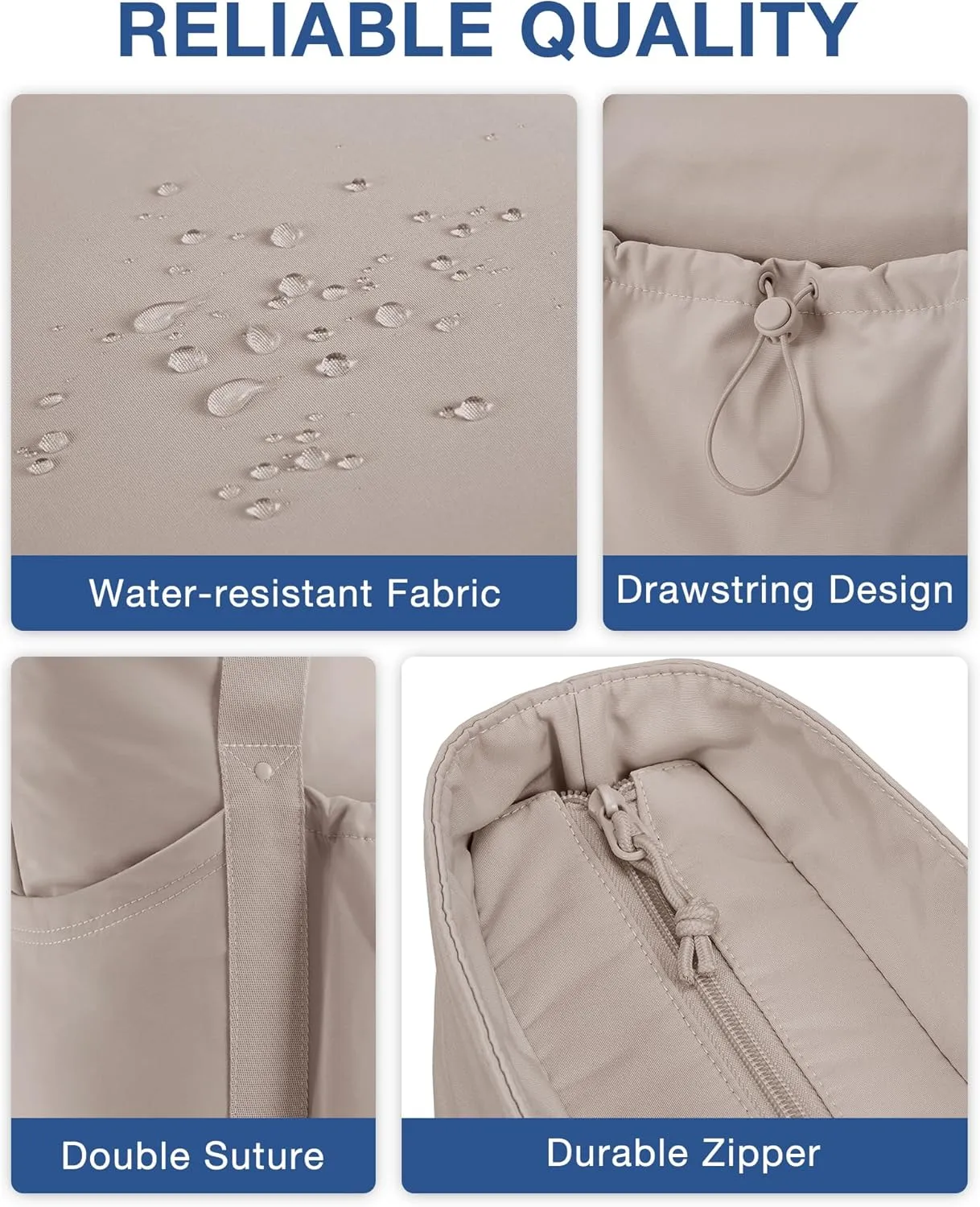 BAGSMART Tote Bag for Women, Tote Shoulder Bag with Laptop Compartment and Zipper Handbag for Travel, Work