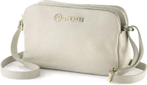 Baroncelli Crossbody Bag Made in Italy with Long Stripe Genuine Italian Soft Leather