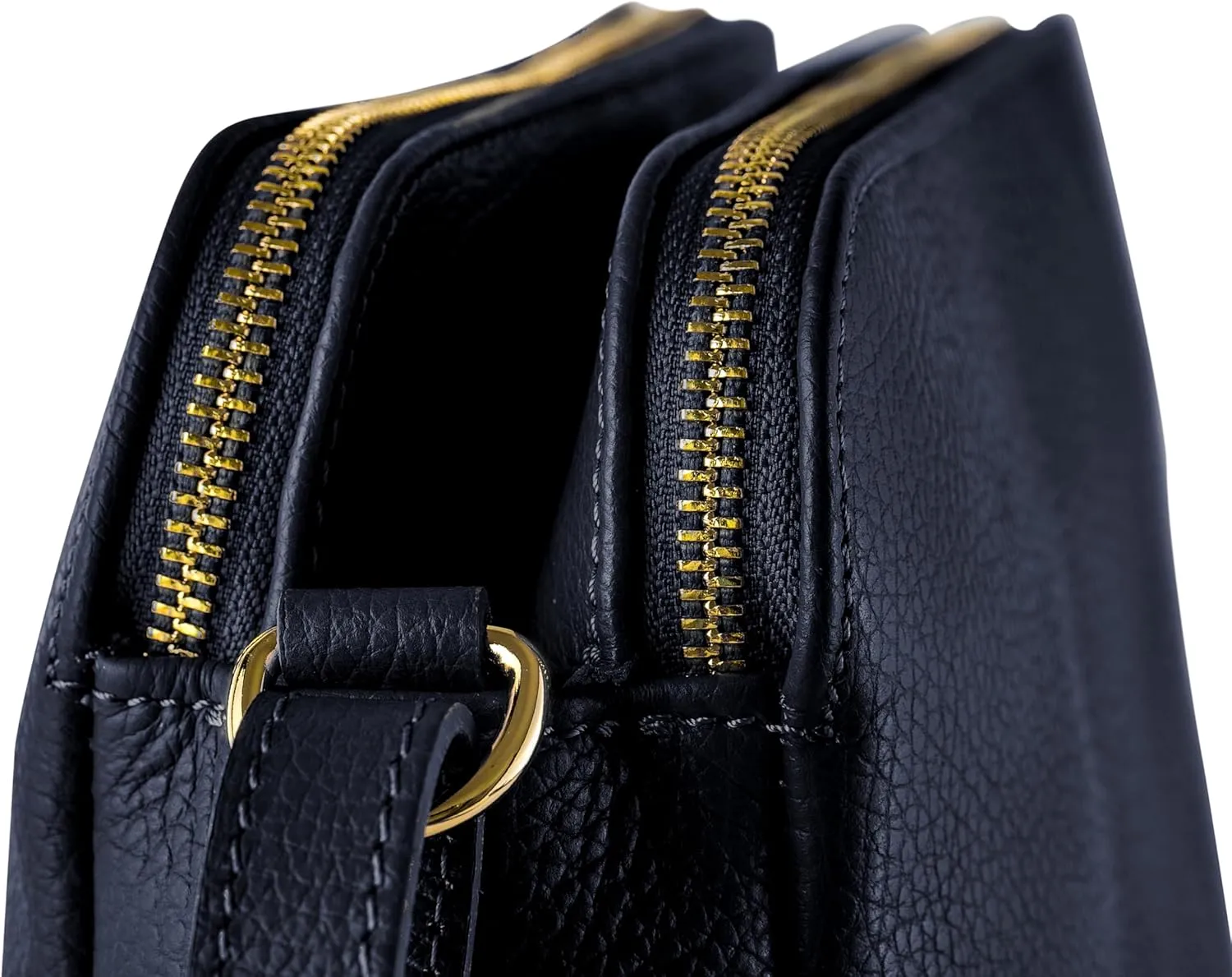 Baroncelli Crossbody Bag Made in Italy with Long Stripe Genuine Italian Soft Leather