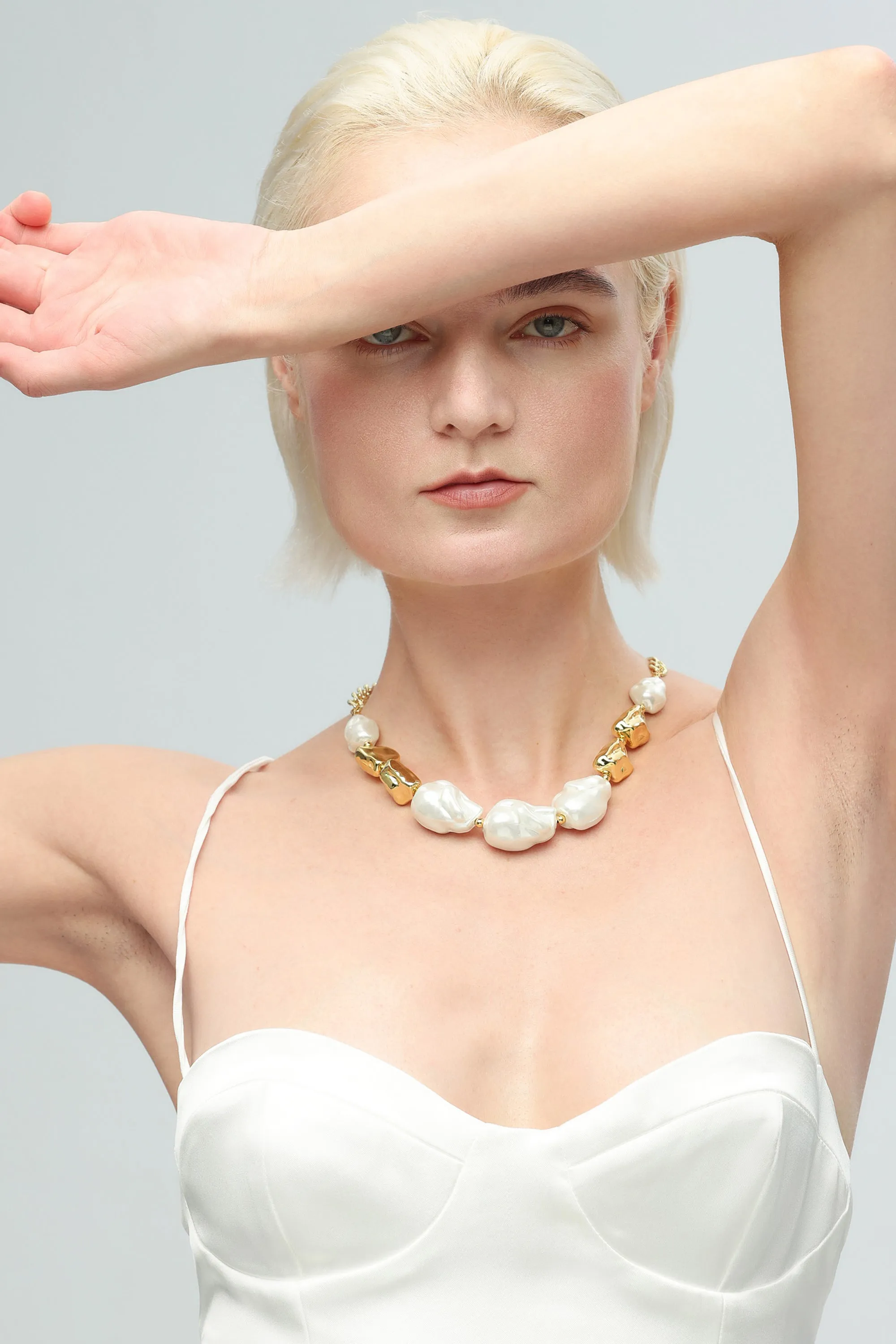 Baroque Pearl Statement Necklace
