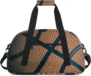 Basketball Ball Sport Boys Girls Gym Bag Dance Perform Training Duffel Bags Weekender Carry-On Tote Luggage Bag Ideal for School Practice or Overnight Trips Basketball