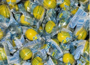 Bayside Candy Lemon Wrapped Jawbreakers Bulk | Lemon hard candy (2LB)