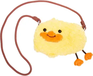 B.DUCK Plush Purse Crossbody Bags Kawaii Handbag with Zipper Cute Duck Shoulder Bag Coin Wallet Toy Purse for Gifts