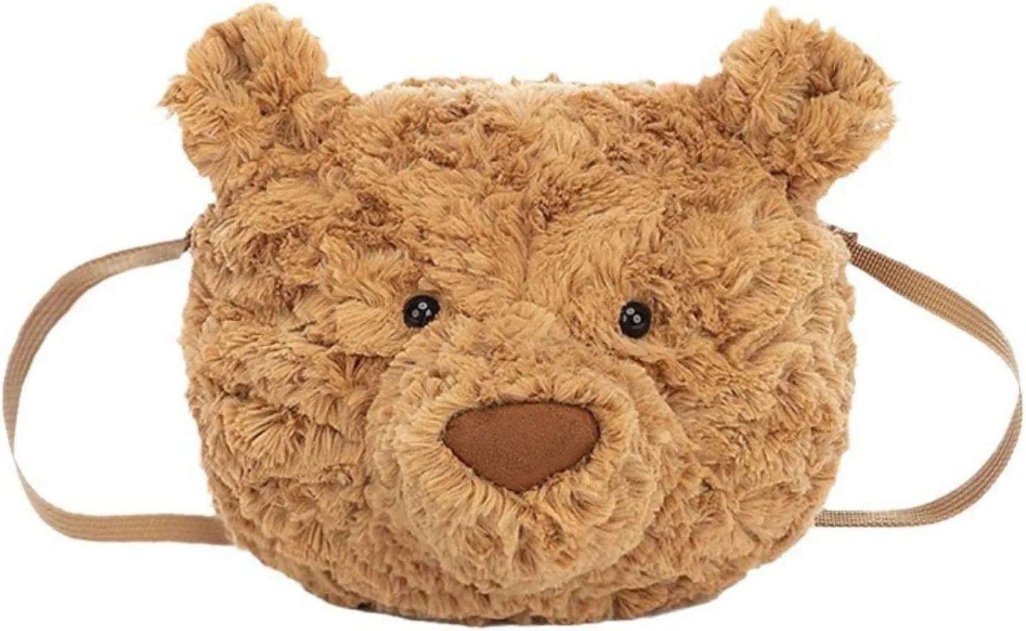 Bear Crossbody Bag 3D Cute Crossbody Bag Plush Casual Messenger Bag Shoulder Bag