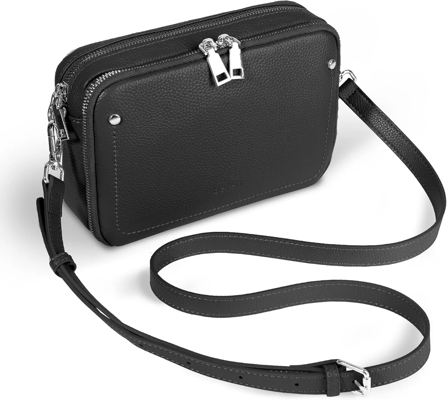 befen Genuine Leather Crossbody Bags for Women, Purses with Built in RFID Wallet Woman Camera Shoulder Bag Handbags